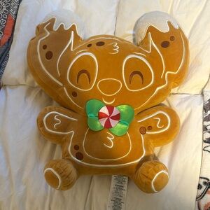 Stitch munchling gingerbread pillow